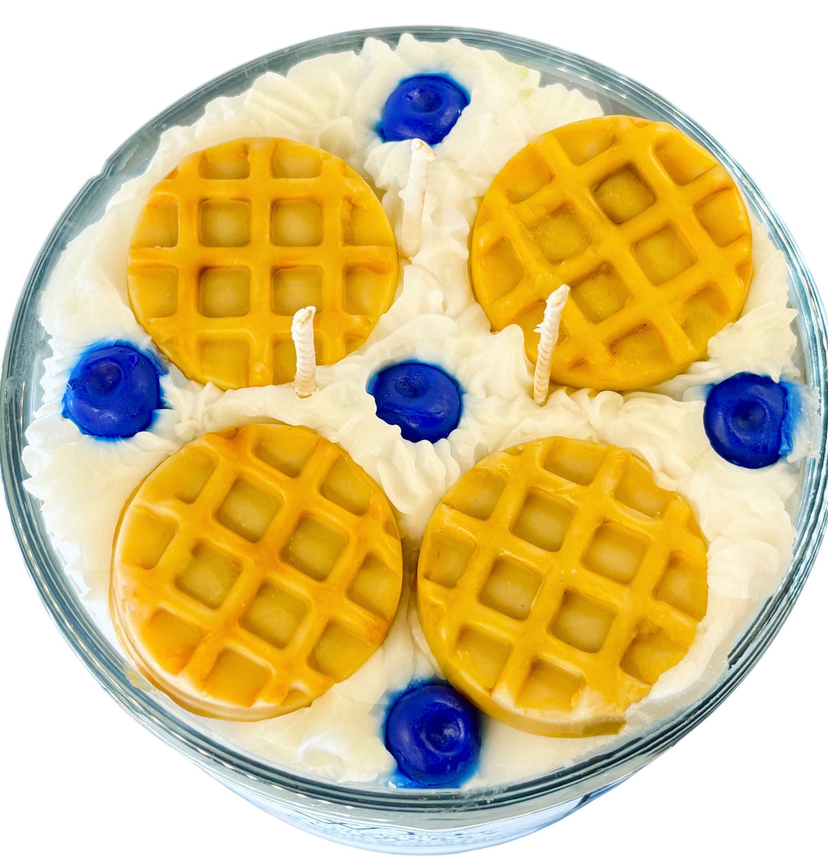Whimsically Lit Blueberry Waffles 3 Wick Coconut Soy Candle